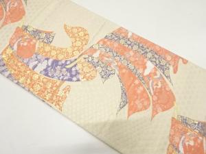 小花詰小袖文織り出し　袋帯
